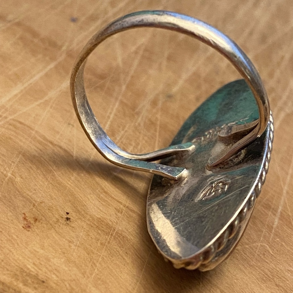 Beautiful Vintage Jasper Signed Sterling Silver Ring - Picture 5 of 7